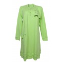 Camicia da notte donna in caldo cotone Diben Margaret verde