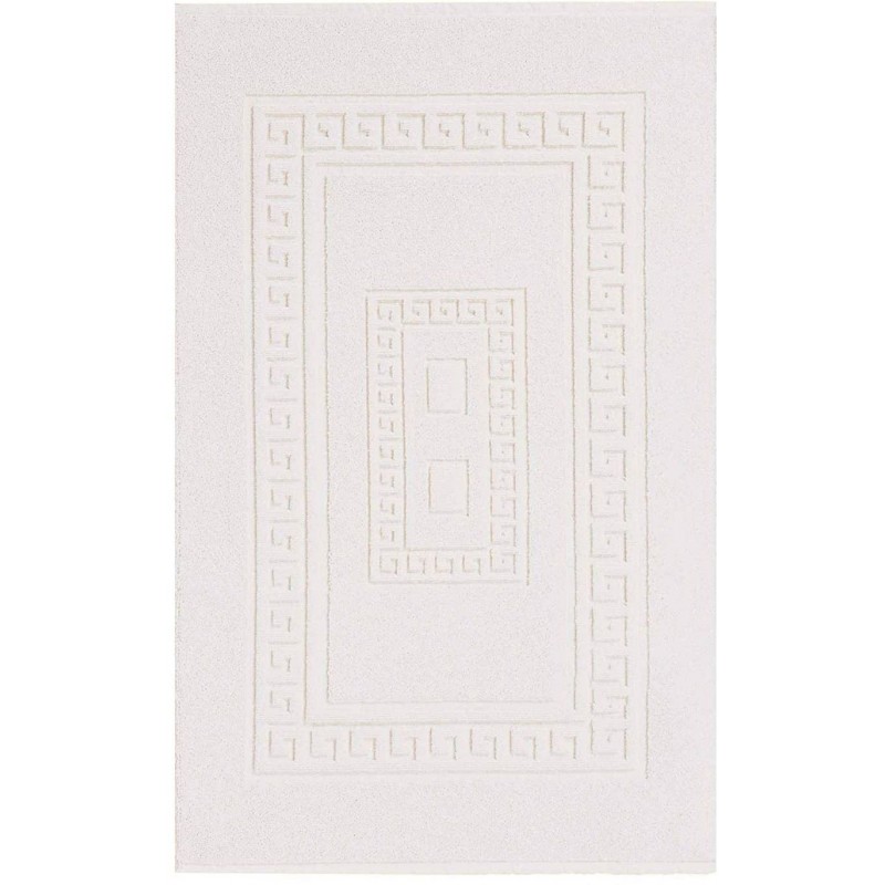 Tappeto rettangolare Torino cm 60 x cm 90 Bianco in Spugna di Cotone -  Dolce Casa Biancheria