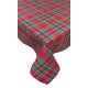 Tovaglia per 12 e 6 posti natalizia Nausica Tartan rosso Natale