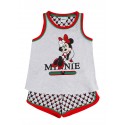Pigiama bambina ragazza corto in cotone estivo Aznar Innova Disney Minnie 55096 grigio