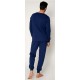 Pigiama Tuta uomo invernale in cotone pesante Antonio Miro 55234 blu