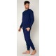 Pigiama Tuta uomo invernale in cotone pesante Antonio Miro 55234 blu