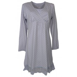 Camicia da notte premaman gestante manica lunga Promise cotone e viscosa N12141