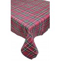 Tovaglia ANTIMACCHIA rettangolare per 18 copritavolo Everest scozzese tartan rosso