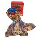 Sciarpa Pashmina Foulard Donna Enrico Coveri Maculato Cashemire Rose