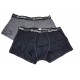 2 Boxer Uomo SLOGGI Hipster Short Cotone elastico esterno 1 nero- 1 grigio 8-XXL