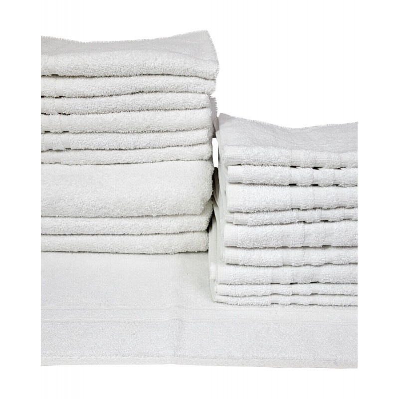SEI asciugamani Viso in spugna di puro cotone 400 gr Albergo spa fornitura  B&B - Dolce Casa Biancheria