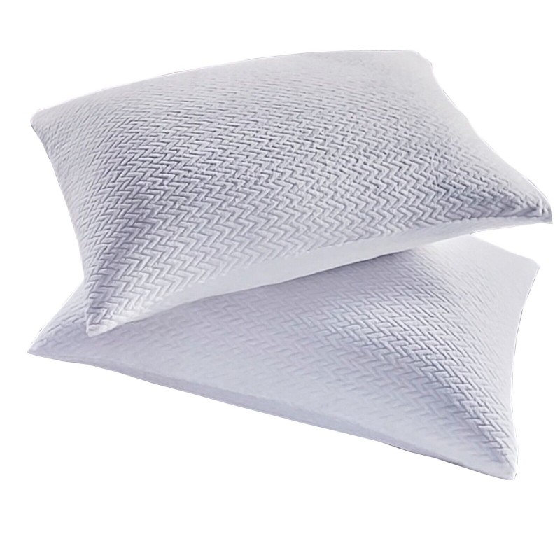 Due federe per guanciale cuscino letto in spugna di cotone LINEA ORO bianco  - Dolce Casa Biancheria