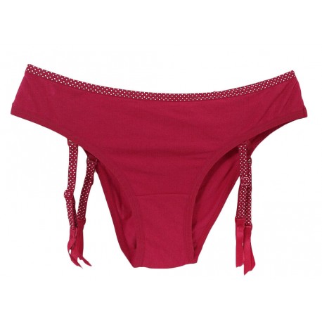  Slip con Reggicalze donna Triumph Miss Celebration mini Natale Capodanno bordò