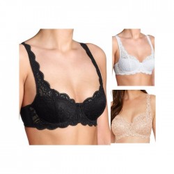 Reggiseno con ferretto preformato ricamato Triumph Amourette 300 WHP bianco nero beige