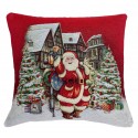 Cuscino arredo in tessuto gobelin Con Imbottitura Hessense Babbo Natale rosso