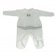 Tutina neonato in ciniglia pastello chic 6/9 mesi panna