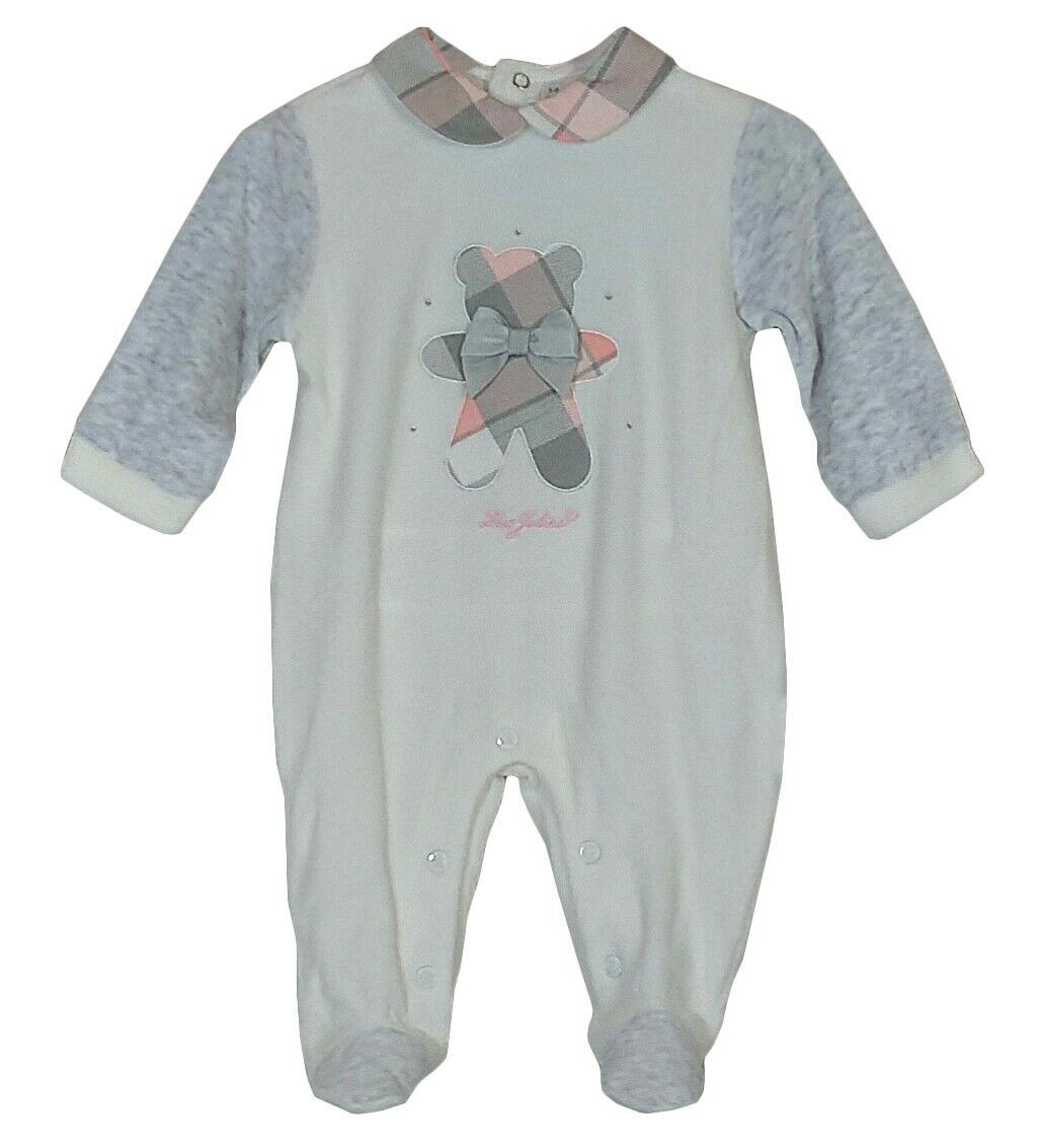 Tutina Body Invernale neonato femminuccia in ciniglia Les Folies 244 12 panna Dolce Casa Biancheria