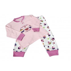 Pigiama Invernale Neonato femminuccia in caldo cotone cupcake 24mesi rosa