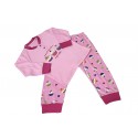 Pigiama Invernale Neonato femminuccia in caldo cotone cupcake rosa fuxia