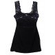 Canottiera top sotto giacca in modal e pizzo a spalla larga Tramonte Mary T798