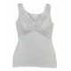 Top con pizzo sotto giacca canotta in modal a spalla larga Alice Tramonte
