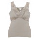 Top con pizzo sotto giacca canotta in modal a spalla larga Alice Tramonte