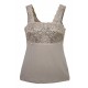 Canottiera top sotto giacca in modal e pizzo a spalla larga Tramonte Mary T798