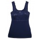 Canottiera top sotto giacca in modal e pizzo a spalla larga Tramonte Mary T798