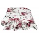 Coperta Plaid pile coral con balza tartan rose cashemire singolo matrimoniale