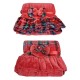 Coperta Plaid in pile Natale Idea Regalo Linea Oro 130x160 volant Tartan rosso