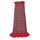 Runner rettangolare Centrotavola rettangolare Hessense in tartan rosso con volants di Natale