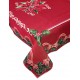 Copritavolo rettangolare Tovaglia in gobelin per 6 e 12 posti Agrifoglio Natale Xmas rosso