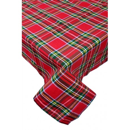 Tovaglia rettangolare Natalizia 6 e 12 posti Maestri Cotonieri Tartan Natale