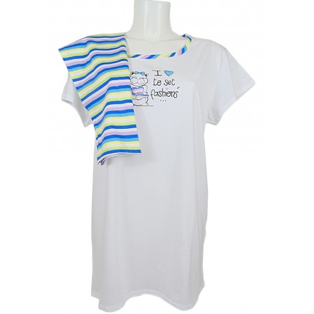 Pigiama donna estivo Funky pinocchietto mezza manica