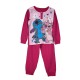 Pigiama lungo in cotone mezza stagione Disney Stitch rosa