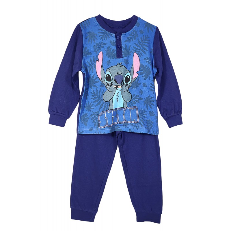 Pigiama lungo in cotone mezza stagione Disney Stitch blu - Dolce Casa  Biancheria