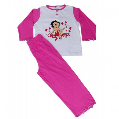 Pigiama Bambina manica lunga pantalone lungo in cotone Witch e Betty Boop