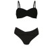 Costume bikini fascia 2 pezzi con ferretto coppa sfoderata Rosa Faia 8936 nero