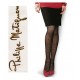 Collant Philippe Matignon calza coprente moda fantasia pizzo ricamato blu nero
