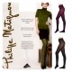 Collant Philippe Matignon calza coprente moda fantasia pizzo ricamato blu nero