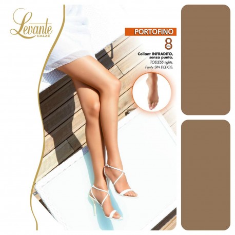 Collant INFRADITO estivo 8 DEN LEVANTE PORTOFINO senza punta naturel dore Dolce Casa Biancheria