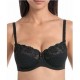 CHARLIZE 5667 Reggiseno ROSA FAIA a Balconcino con ferretto NERO