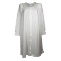 Camicia da notte donna aperta avanti clinica in cotone manica lunga Linclalor