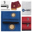 1+1 Asciugamano Viso + Ospite in spugna Squadre Napoli Roma Inter Juve Milan