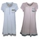 Camicia da notte Estiva donna in cotone e viscosa Admas 51475 rosa azzurro