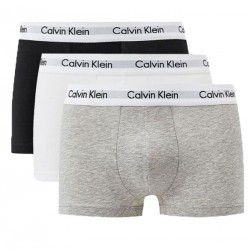 3 Boxer uomo Tripack parigamba Calvin Klein Low Rise Trunks grigio nero bianco