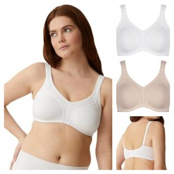 Reggiseno senza ferretto coppa sfoderata in cotone minimizer riducente Naturana 5332