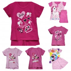 Pigiama Bambina manica corta pantaloncino corto estivo cotone Unicorno Minnie Barbie