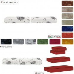 Copricuscino 1 posto , 2 e 3 posti seduta divano Brio Hessense Cuore Shabby