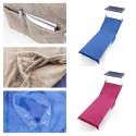 Telo Mare Lettino Sdraio con tasche in microspugna di cotone POOL&BEACH blu