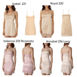  Sottoveste donna in raso elasticizzato Tramonte spallina stretta vari modelli