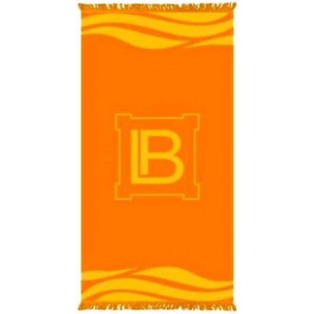 Telo mare in spugna jacquard asciugamano Salva spazio Laura Biagiotti con frange