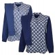  Pigiama invernale donna in punto milano felpato Angel's cuori blu Made in Italy