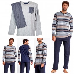  Pigiama uomo cotone leggero primaverile Jersey lungo Antonio Miro vari modelli